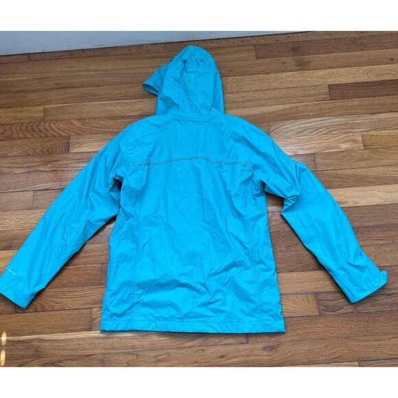 Columbia Windbreaker Jacket Teal Youth Omni Tech Waterproof Mesh Lining Size L - Picture 6 of 7